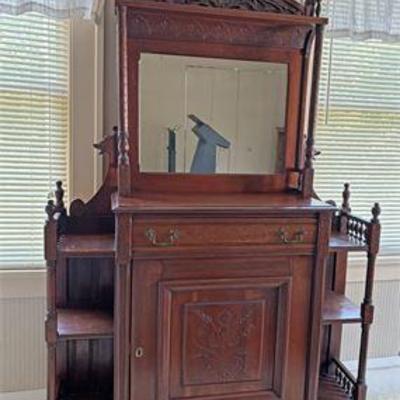 Antique Chiffonier Display Cabinet .jpg