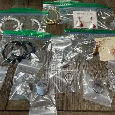 Rings and earrings
