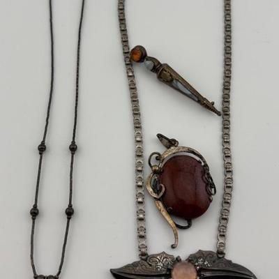 Assortment of Brutalist Silver Jewelry