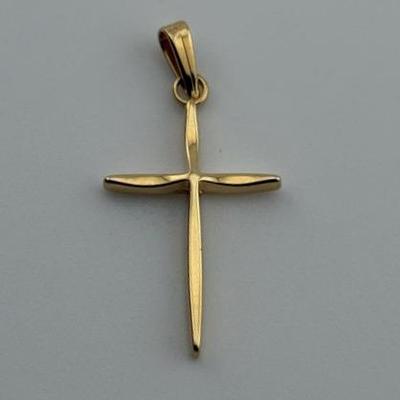 14k Yellow Gold Cross Pendant