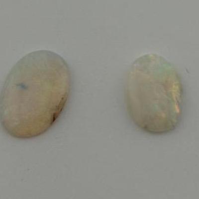 Two 1 TCW Oval-Cut Cabochon Opals