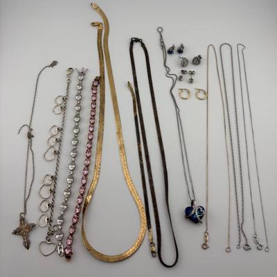 Assortment of Sterling Silver Necklaces & More