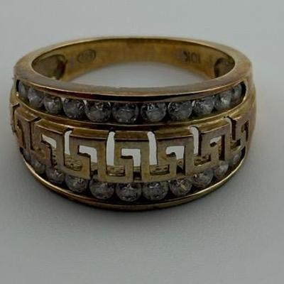 10k Yellow Gold Greek Key Ring