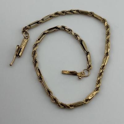 14k Yellow Gold Chain Bracelet