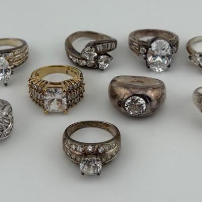 Assortment of Sterling Silver Rings