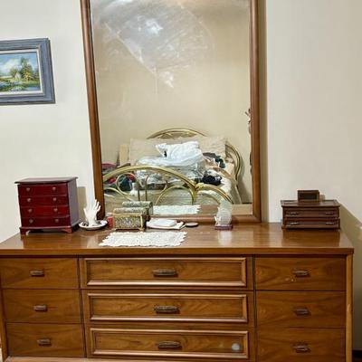 Mid century modern dresser with mirror 