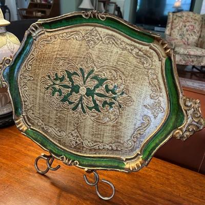 Sale Photo Thumbnail #218: Vintage Italian Florentine tray.