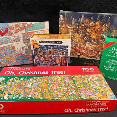 Sh735 vintage christmas puzzles