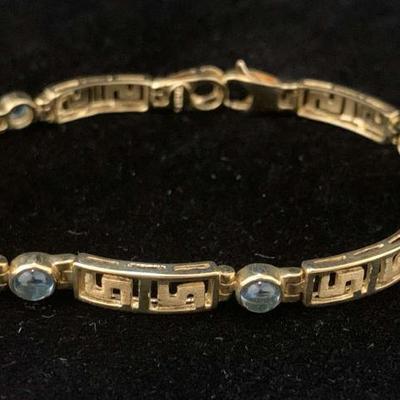 Sh760v 14 k greek key bracelet
