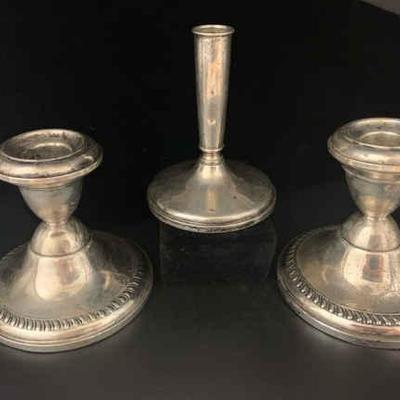 Sh728v sterling candle holders