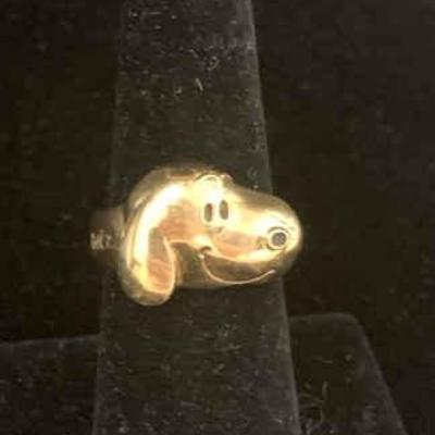 Sh761v 14 k snoopy ring