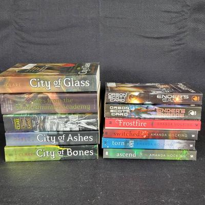 CHA272 (11) Paperback Novels By Cassandra Clare, Amanda Hocking, Orson Scott Card