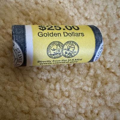 First issue uncirculated dollar coin roll
