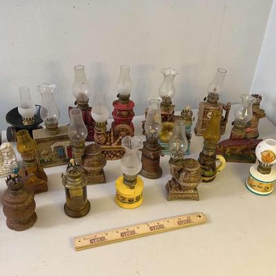 Vintage Souvenir Oil Lamp Lot 