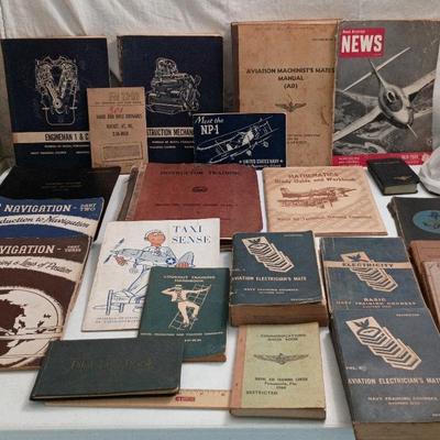 Navy World War II Thru 1960s Flight Training Manuals, Aviation, Navigation