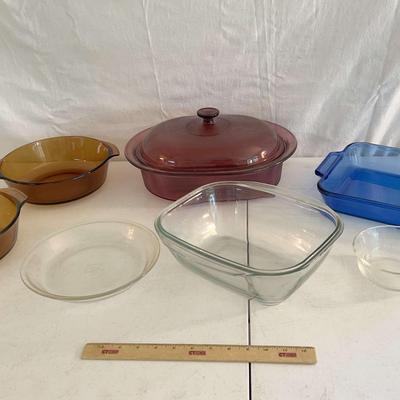 Pyrex Vision Cranberry 4l Casserole, cobalt Pyrex , Anchor Hocking Amber Baking Dish++