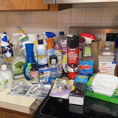 Huge Cleaning Lot - Lysol Toilet Cleaner, Windex, Pledge & More