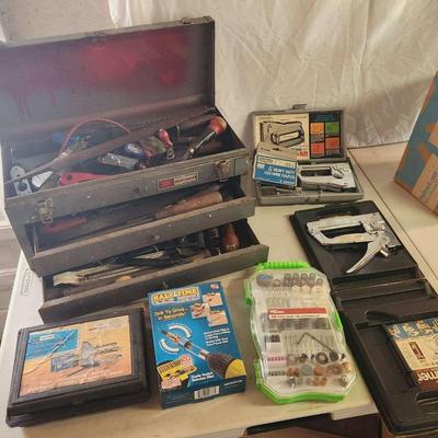 Vintage Hand Tools, Staple Gun, Craftsman Toolbox - Craftsman, Nicholson, Sargent