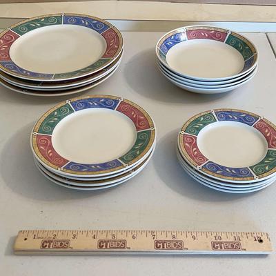 Sakura Majesticware Persia Pattern Stoneware Plate Set & Salad Bowls