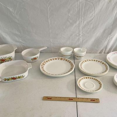 Corningware Spice Of Life Casserole Dishes, Corelle Butterfly Gold & Silk Blossom Patterns