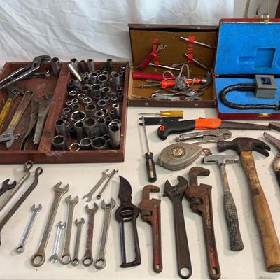 Hand Tool Lot - Sockets, Wrenches, & Hammers - Craftsman, Central Tool, & Ridge Tool Co.