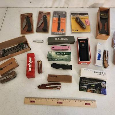 16 New Pocket Knives & Multi-Tools - Ka-Bar, CRKT, Ozark, Sarge, Kershaw, Gerber++
