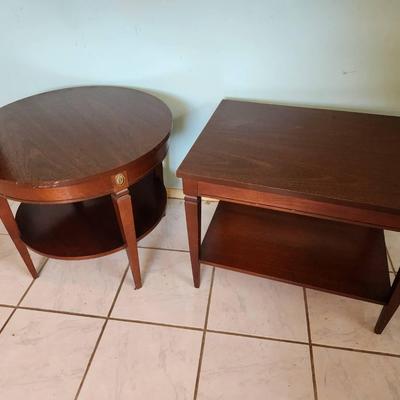 Set of 2 Matching Vintage Lane's Wood Side Tables