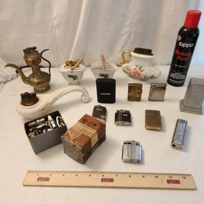 13+pc Vintage Lighters - Zippo, Beattie, Continental, Supreme