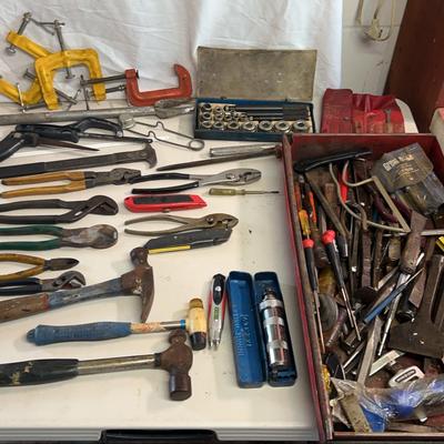 Hand Tool Lot - Vices, Pliers, Chisels, & More - Craftsman, Stanley & Imperial