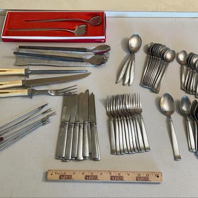 Flatware & utensils- Stanhome Carving Set, WMF Cromargan Salad Set, Reed & Barton flatware