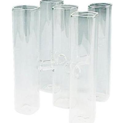 Sale Photo Thumbnail #188: Vintage Glass Tubular Cluster Vase