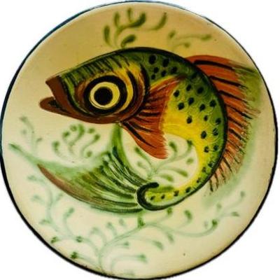 Sale Photo Thumbnail #120: Hand Painted Pottery Plate