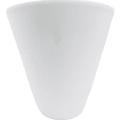 Sale Photo Thumbnail #192: White Contemporary Ceramic Vase - Oval Shape - 7 Inches High