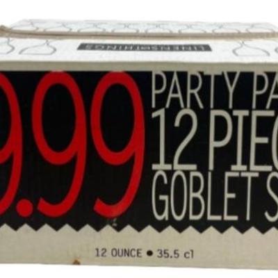 Sale Photo Thumbnail #153: Linens N Things Party Pack 12 Piece Goblet Set