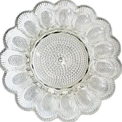Sale Photo Thumbnail #146: Hobnail Indiana Glass Deviled Egg Serving Piece