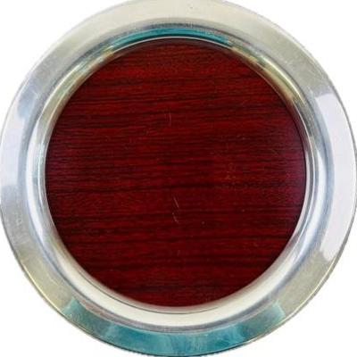Sale Photo Thumbnail #70: Rodgers Silver Plated Bar Tray With Wood Formica Center