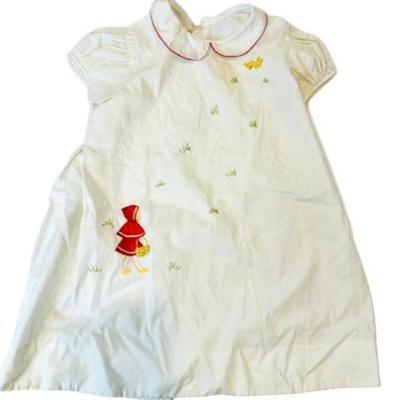 Sale Photo Thumbnail #91: Vintage Hand Embroidered Little Red Riding Hood Dress - Made In Madeira Portugal