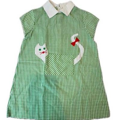Sale Photo Thumbnail #89: Vintage Florence Eiseman For Bergdorf Goodmans Gingham Dress With Peekaboo Kitten Pockets