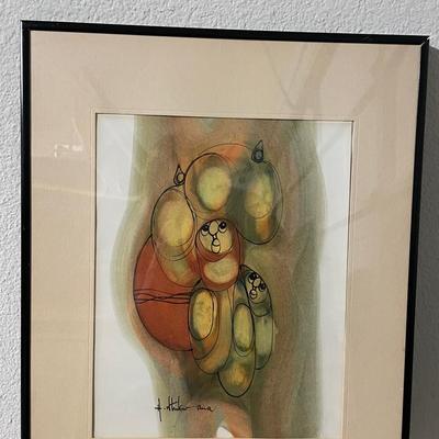 Framed Abstract Artwork Signed by Artist