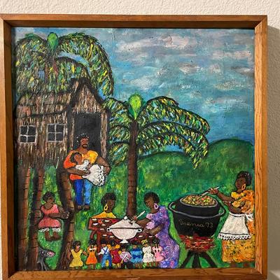 Original Signed Vernacular Painting by Unama, 1973