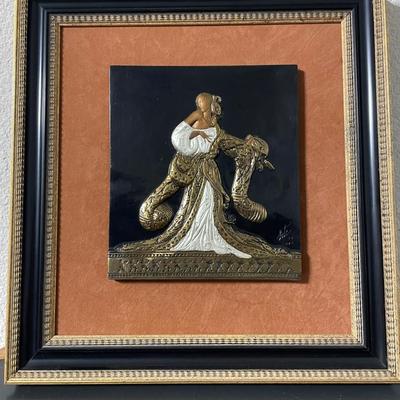 Framed Bas-Relief Artwork ‘Eternal Love’ by Listed Artist