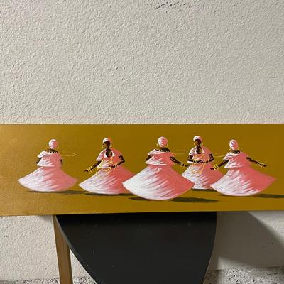 Rectangular Painting Depicting Whirling Figures, Signed Nikuda, 2008