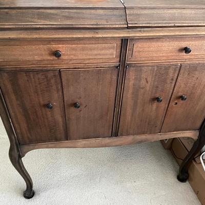Vintage Wooden Victrola Cabinet