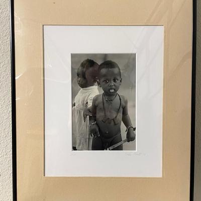 Framed Black-and-White Photograph Signed by Artist