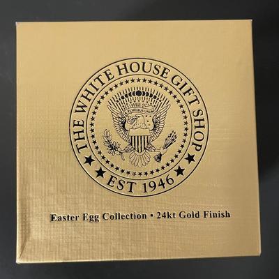 White House Gift Shop 2014 Easter Egg with 24kt Gold Finish