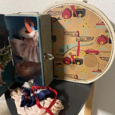 Vintage 8-Inch Dolls with Travel Case and Additional Clothing