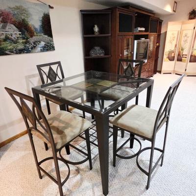 glass high top table