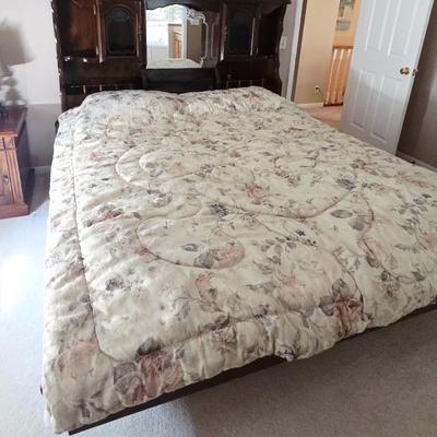 storage headboard with mirror