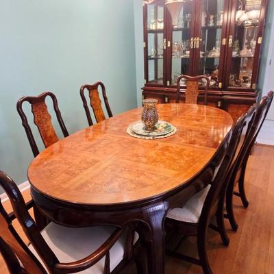 chinoiserie wood dining table