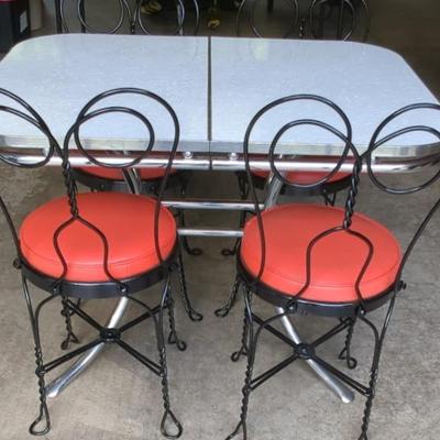 Soda Fountain Ice Cream Shoppe Table & Chairs 